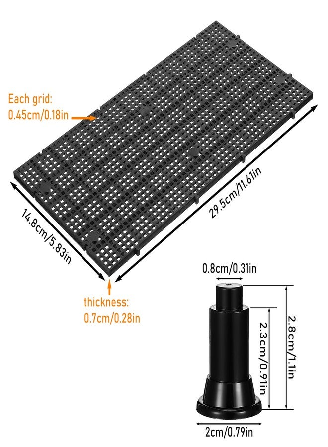 xozeooeu 10Pcs Plastic Aquarium Grid Egg Crate with Brackets, Fish Tank Divider Panel for Bottom Filtration, Tank Separation and DIY Aquascaping - Image 2